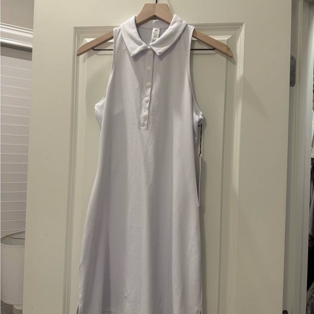 ALO Yoga White Charmed Tennis Dress